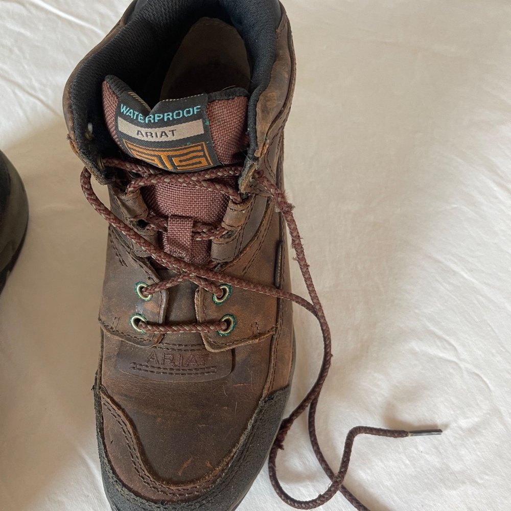 Ariat Waterproof Equestrian Terrain Ankle Boot Copper Brown Sz 8 - Picture 7 of 16